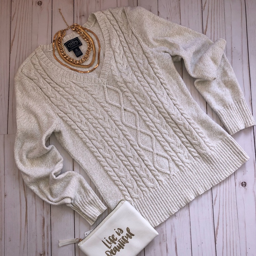 Chaps V neck sweater